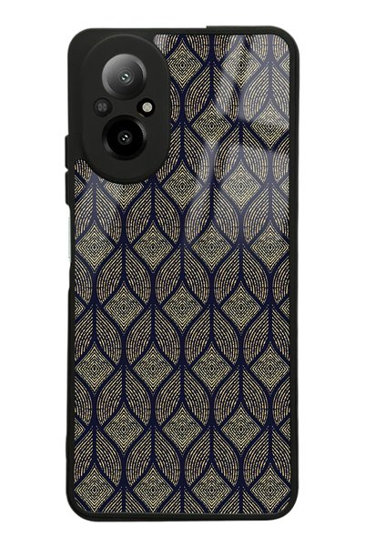 Spoyi Oppo Realme 12 Lite Glossy Phone Case with Leaf Motif Design