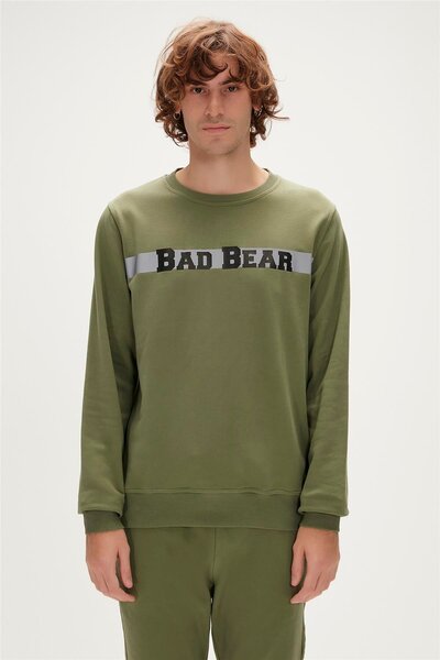 Bad Bear Reflect Bear Crewneck Thyme Green Men's Sweatshirt