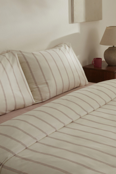 Karaca Home White Keos Double Painted Duvet Cover Set