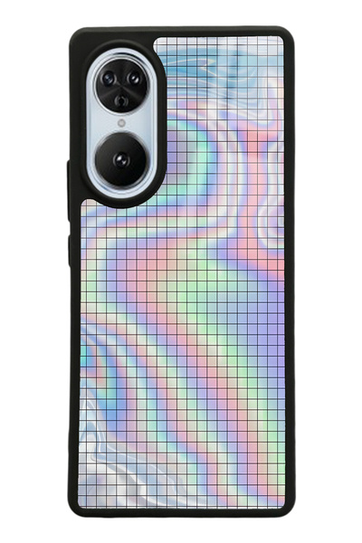 Spoyi غلاف هاتف لامع بتصميم Reeder S19 Max Pro S Edge Neon Checkerboard