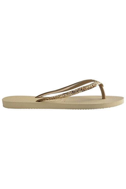 Havaianas Γυναικείες μπεζ παντόφλες Slim Glitter II - 4146975