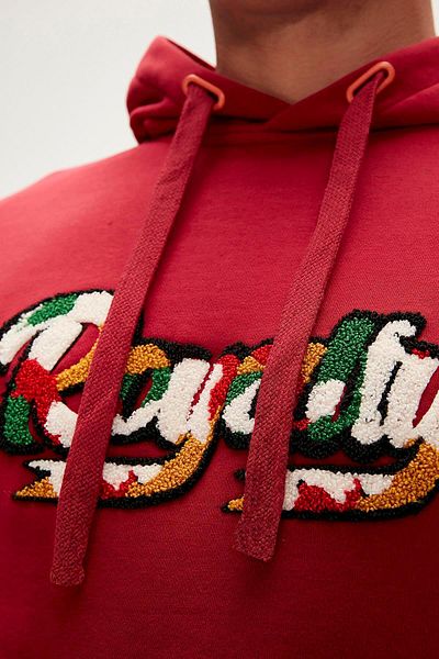 Bad Bear Royalty Hoodie Maroon Claret Red Hooded Men's Sweatshirt