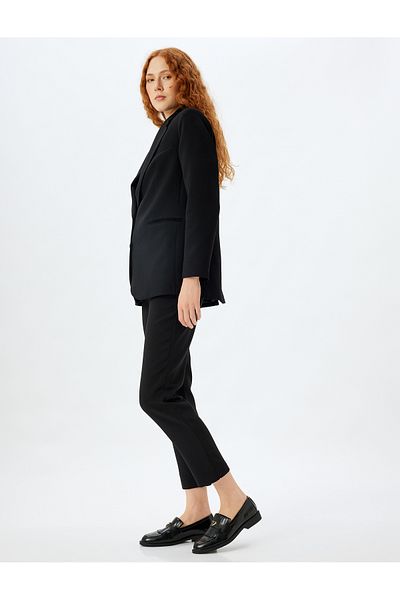 Koton Cigarette Fabric Trousers Pocketed Short Leg