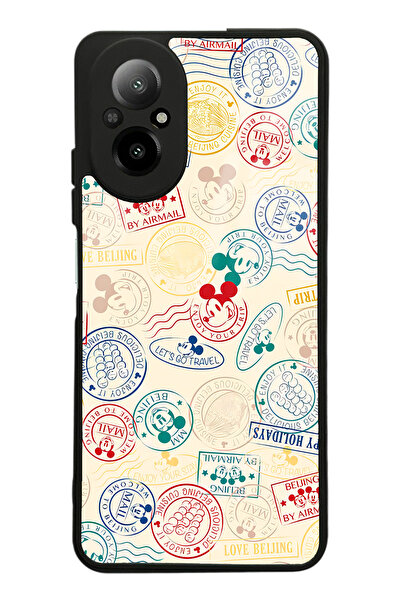 Spoyi Oppo Realme 12 Lite Mickey Stamp Tasarımlı Glossy Telefon Kılıfı