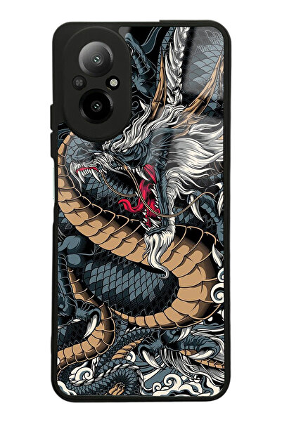 Spoyi Oppo Realme 12 Lite Ejderha Tasarımlı Glossy Telefon Kılıfı
