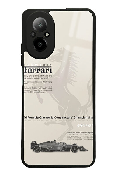Spoyi Oppo Realme 12 Lite Ferrari Tasarımlı Glossy Telefon Kılıfı