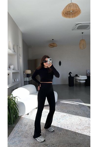 Buket Teke Black Spanish Cotton Tights