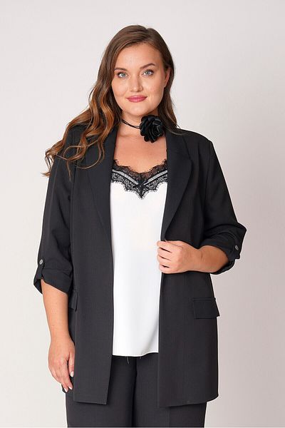Büyük Moda Blazer Jacket - Curved Sleeve Design