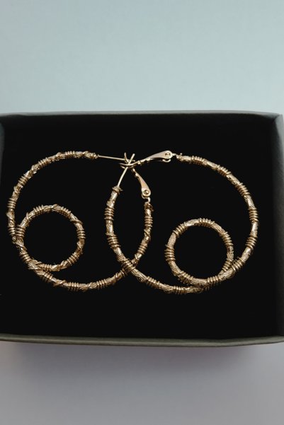 ayışığı Xuping Gold Big Hoop Earrings
