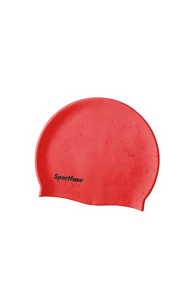 Sportface Sf-036-1 Silicone Swimmer Kids Cap - Red