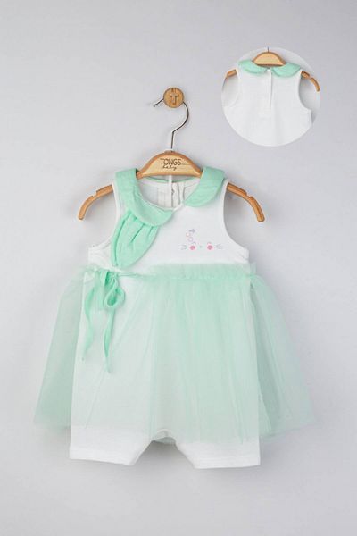 Tongs Baby Summer baby jumpsuit with tulle, Tongs baby, Yellow, 3-6 months