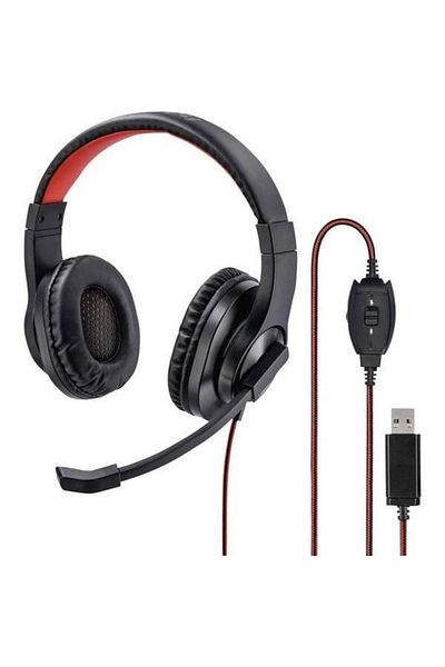 Hama 139927 HS-USB400 Wired Over Ear Headphone Black