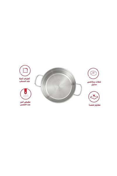MISTERCOOK Mister Cook| COOKWARE POT SIZE 28cm - 11 L high-quality with Steel Lid