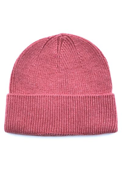 AXE SPORTSWEAR Winter Pink Wool Ribbed Reglan Folded Basic Beret Winter Beret