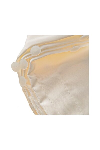 BEKSAHOME Σατέν Κουρτίνα Κρέμα Ηλίου En X Boy Χωρίς Πιέτες