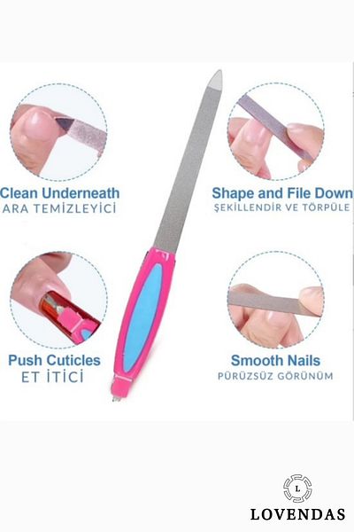 Lovendas Hand and Foot Nail File Stainless Micron Steel - Meat Pusher Special Head