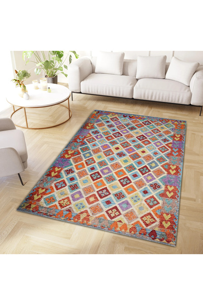 Rugs Modern Halı مجموعة ميليسا سجادة زخرفية حديثة منسوجة متعددة الألوان بنمط ...