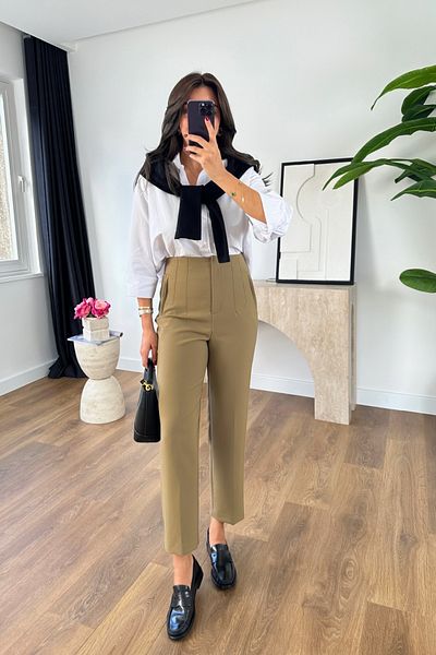 BİRCANÇİL Zr Lowa Light Khaki Flat Trousers