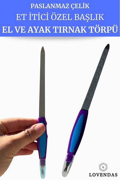Lovendas Hand and Foot Nail File Stainless Micron Steel - Meat Pusher Special Head
