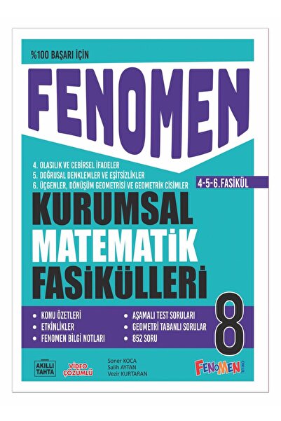 Fenomen Yayıncılık FENOMEN YAYINLARI 8 SINIF 4-5-6 KURUMSAL MATEMATİK FASİKÜL...