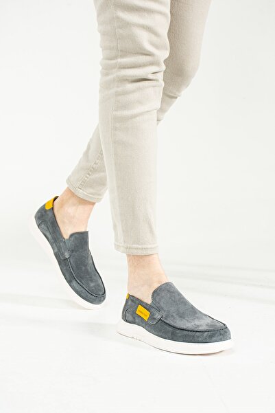 Hammer Jack Genuine Leather Maykop Gray Suede Men's Casual Shoes