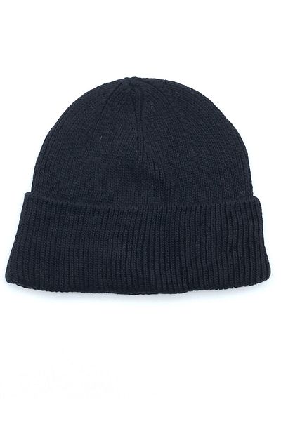 AXE SPORTSWEAR Winter Navy Blue Wool Ribbed Raglan Folded Basic Beret Winter Beret