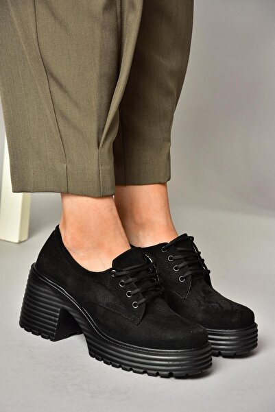 Fox Shoes R996054002 Crne Antilop Debela potpetica pakovanje ženskih cipela