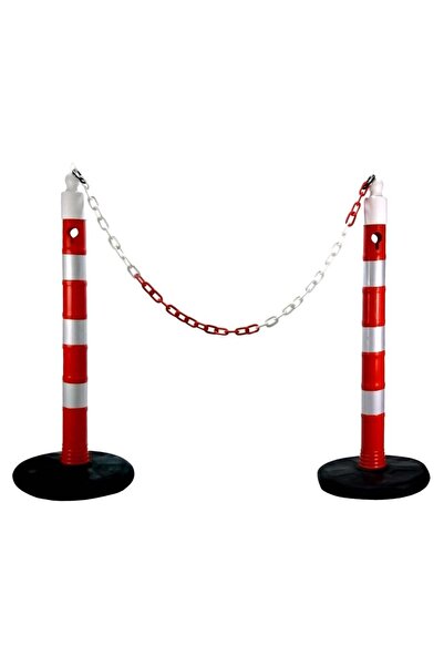 İleri Trafik Dubalı Uyarı Dikmeli, Plastik Zincirli Yönlendirme Seti