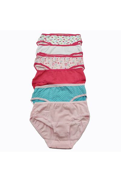 Öztaş Underwear Öztaş 4723 سراويل داخلية للفتيات مكونة من 6 قطع من الليكرا المطبوع