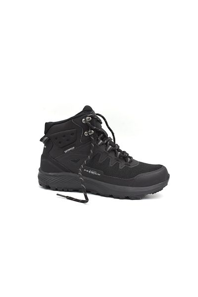 M.P. M.p Premium 242-1800 - Unisex Μαύρες αδιάβροχες μπότες με κορδόνια με ελαφριά σόλα