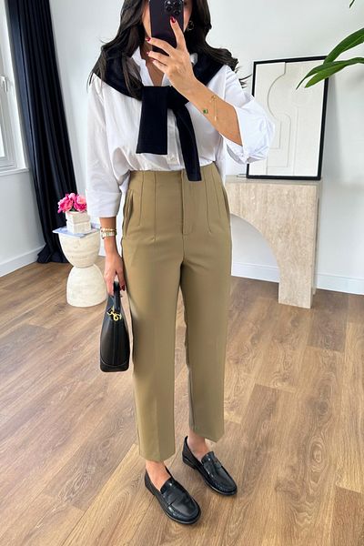 BİRCANÇİL Zr Lowa Light Khaki Flat Trousers