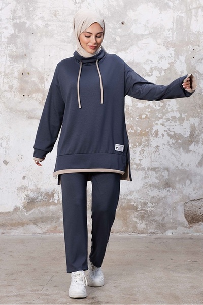 Bestenur Anthracite Ayende Tunic and Trousers Set of Two - 1258