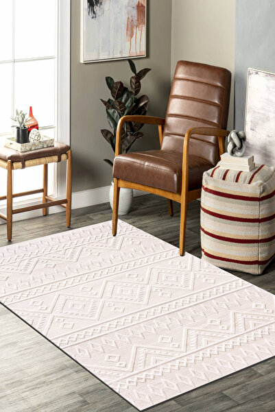 SÜNGERSAN Dijital Baskılı Yıkanabilir Kaymaz Keçe Tabanlı Salon Halısı Mutfak...