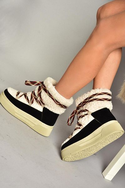 Fox Shoes Τ 476500702   Γυναικείες μπότες μαύρες σουέτ με χοντρή σόλα