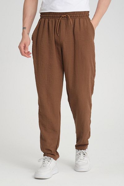 Valiberta Baggy Aerobin Fabric Trousers - Brown
