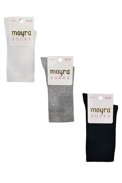 Moyra Socks Чорапи до глезена Moyra, 3 броя, обикновени, памучни