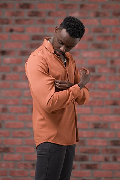 ADVANTE Тонка, еластична, з повною лікрами, з коміром на ґудзиках, сезонна сорочка Slimfit