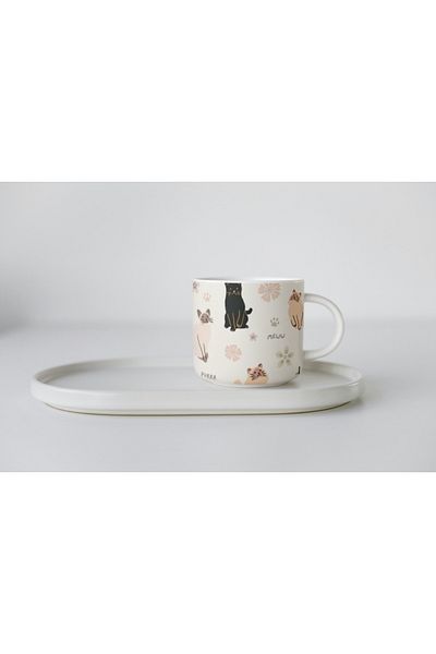 EYBaskı Tasarım Porcelain Cat - Cat Printed Trophy