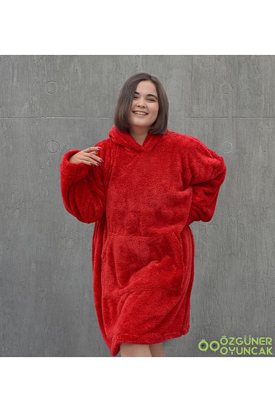 Özgüner Oyuncak Winter Cold Farewell with Warm Fleece Plush Wearable Blanket