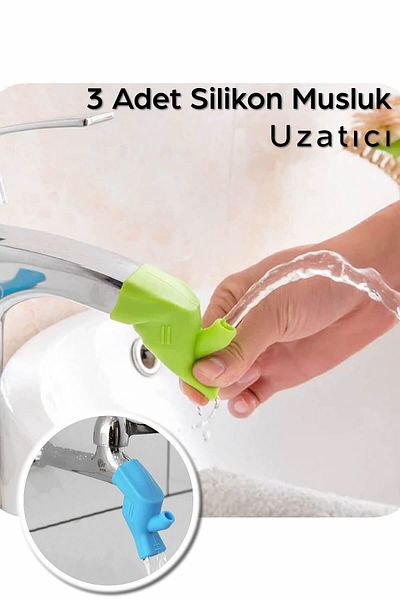 ARVALE Silicone Faucet Set of 3 - Extension and Splash Fronts