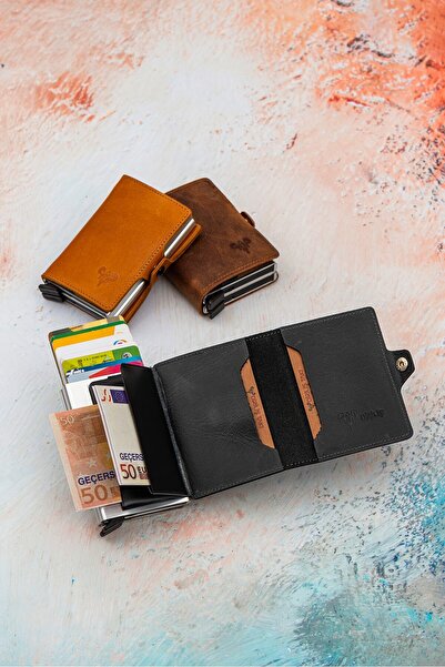 vevasilver Automatic Mechanism Men's Card Holder Wallet / 3 Pieces