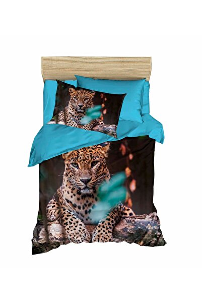 Fabeteks Leopard Sitting Single Young Duvet Cover Set
