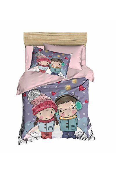 Fabeteks Happy Couple Valentine's Single Junior Bedding Set