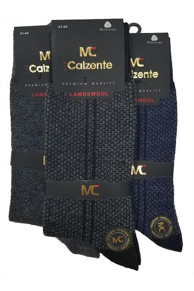 Mia Calzente 3 Τεμάχια Lambswool - Μάλλινες Ανδρικές Κάλτσες