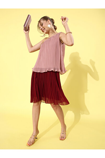 Mish By Styli One Shoulder Neck Pleated Top