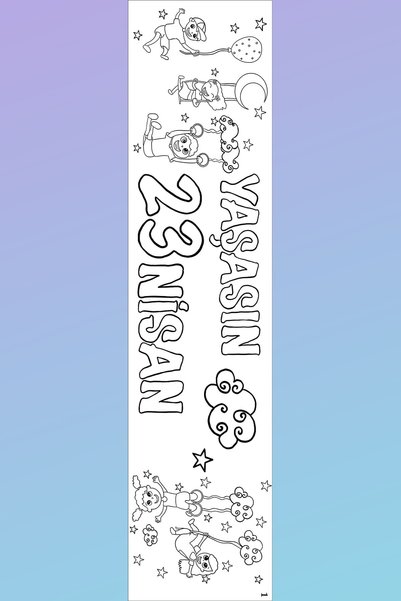 Viva Home April 23 Themed Roll Activity Giant Coloring Paper 4.5 Meters
