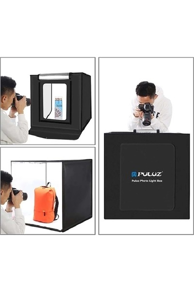 DP Puluz Profesyonel 60x60 cm LED Işıklı Ürün Fotoğraf Çekim Çadırı