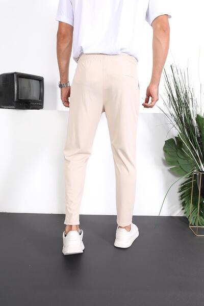 Valiberta Λινό παντελόνι Premium με ρίγες - Μπεζ