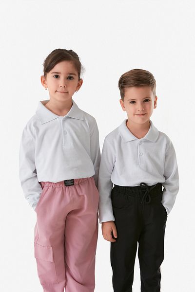 Fulla Moda Βασικό πουκάμισο γιακάς Unisex Παιδικό κορμάκι