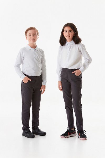 Fulla Moda بنطال مستقيم للأطفال للجنسين بخصر مطاطي